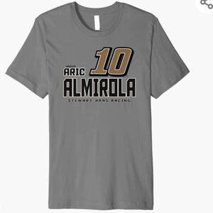 NASCAR Aric Almirola Distressed Heather Gray TShrt